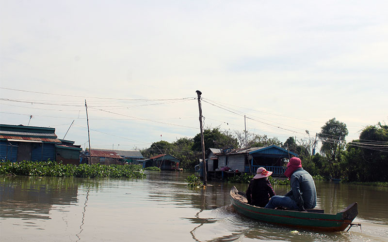 pobles flotants de Cambodja