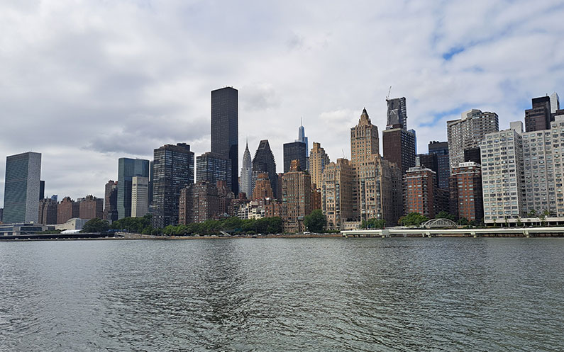 vistes de manhattan des de roosevelt island